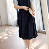 Textured Faux Two-Piece Dress