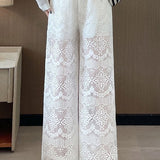 Hollow Lace Long Pants