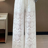 Hollow Lace Long Pants