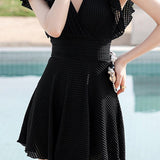 Elegant Backless Waist-Cinching Swimsuit