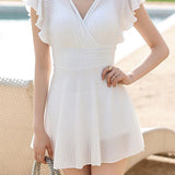 Elegant Backless Waist-Cinching Swimsuit