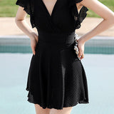 Elegant Backless Waist-Cinching Swimsuit