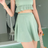 Two-Piece Skirted Boxers Swimsuit
