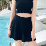 Two-Piece Skirted Boxers Swimsuit