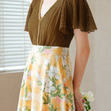 Printed Halter Dress Swimsuit