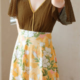 Printed Halter Dress Swimsuit
