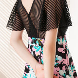 Printed Halter Dress Swimsuit
