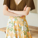 Printed Halter Dress Swimsuit