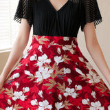 Printed Halter Dress Swimsuit