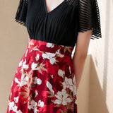 Printed Halter Dress Swimsuit