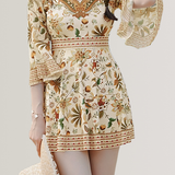 Vacation Ethnic Swimsuit Set