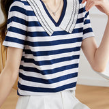 Simple Versatile Striped T-Shirt