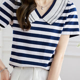 Simple Versatile Striped T-Shirt