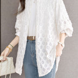 Hollow Out Sun Protection Shirt