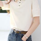 Casual Color-Block Polo Short Sleeve