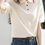 Casual Color-Block Polo Short Sleeve