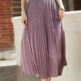 Elegant Draped Fabric Midi Skirt