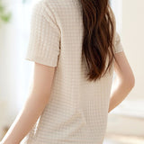 Casual Polo Textured Women's T-Shirt