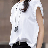 Loose Relaxed Cap Sleeve
