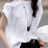 Loose Relaxed Cap Sleeve