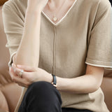 Loose Versatile Knit Short Sleeve