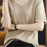 Loose Versatile Knit Short Sleeve