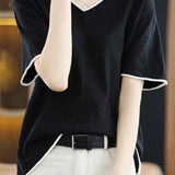 Loose Versatile Knit Short Sleeve