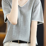 Loose Versatile Knit Short Sleeve