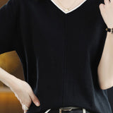 Loose Versatile Knit Short Sleeve