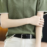 Loose Versatile Knit Short Sleeve