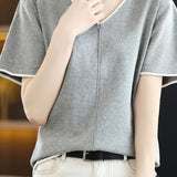 Loose Versatile Knit Short Sleeve