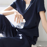 Color Block Spliced T-Shirt and Pants Set