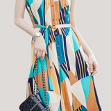 Color Block Printed Dress