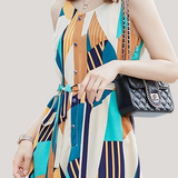 Color Block Printed Dress