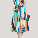 Color Block Printed Dress