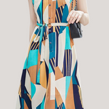 Color Block Printed Dress