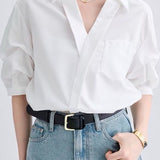 Casual Loose French V-Neck Shirt