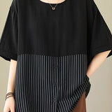 Artistic Patchwork Short Sleeve T-Shirt
