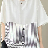 Artistic Patchwork Short Sleeve T-Shirt