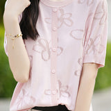 Loose Hollow Knit Sweater