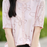 Loose Hollow Knit Sweater