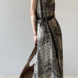 V-Neck Printed Camisole Dress