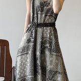 V-Neck Printed Camisole Dress