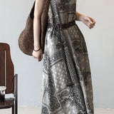 V-Neck Printed Camisole Dress