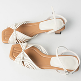 French Woven Hollow Resort Sandals