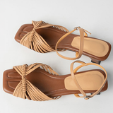 French Woven Hollow Resort Sandals