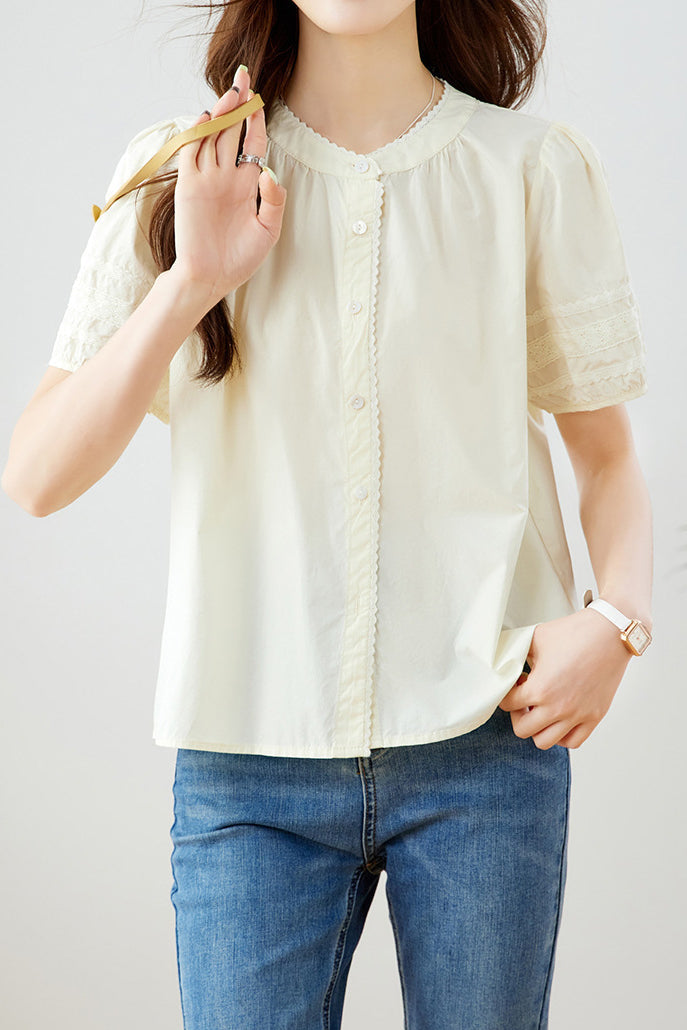 Minimalist Solid Color Shirt - liwisi