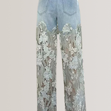 Design Lace Splicing Long Pants