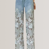 Design Lace Splicing Long Pants