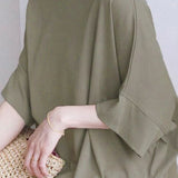 Comfortable batwing sleeve T-shirt
